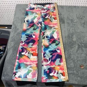 Roxy Multicolor Kids Snow Pants. Size 12.